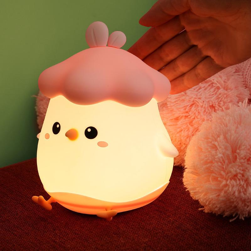 Kawaii Patter Light, Rechargeable Silicone Night Light, Bedroom Desk Light, Soft Light, Sleep Eye Protection Sleep Light