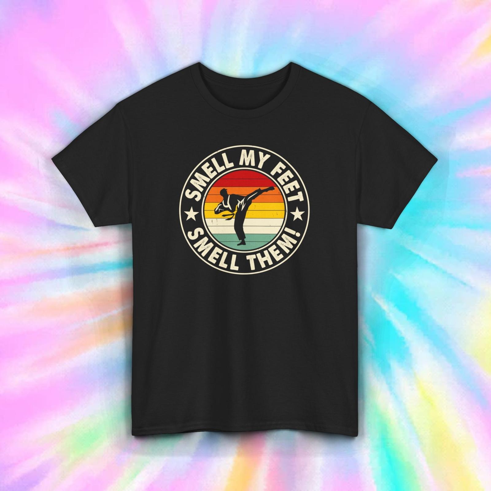 Smell My Feet T-Shirt | Funny Karate Graphic | Retro Style Tee S-5XL S