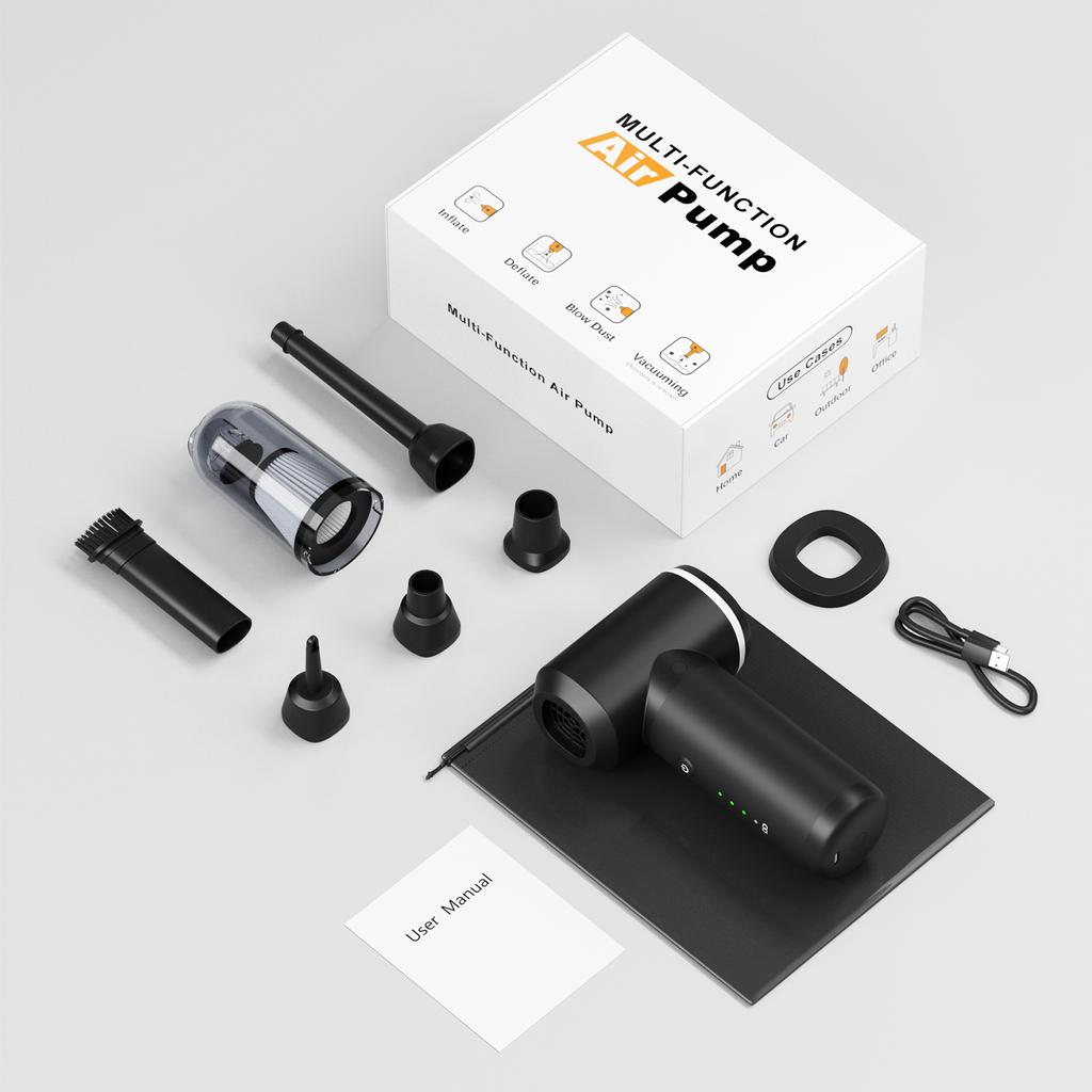 100000 RPM 6000mAh  Wireless Air Duster Dust Blowing Gun 2 In 1 Air Blower and Vacuum Cleaner Cordless Duster Blowers