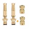 Spray Nozzle Water Gun Brass High Pressure Direct Spray Sprinkler Quick Connector Home Garden Hose Adjustable Gun