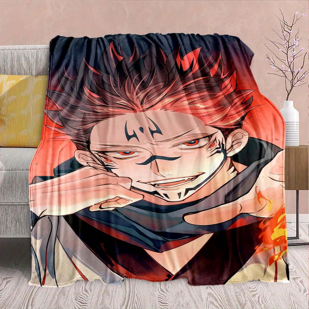Jujutsu Kaisen Plush Flannel Throw Blanket Soft Warm Cozy Lightweight Sofa Bed Decor -QJY