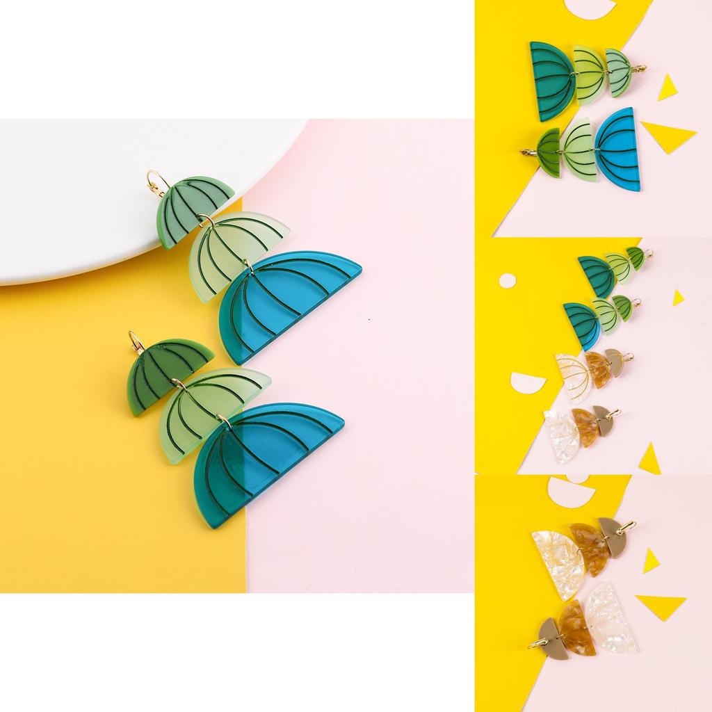 Stylish Modern Geometric Half Circle Earrings Elegant And Versatile Jewelry