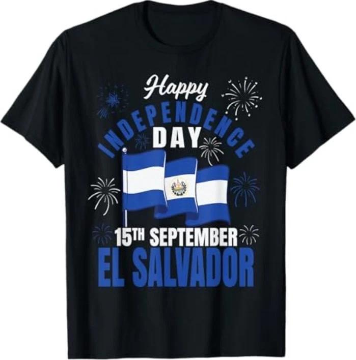 

El Salvador Independence Day Independencia Salvadoran Flag T-Shirt S