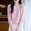 Autumn And Winter New Crew Neck Knitted Wool Sweater Women'S Loose Long-Sleeved Sweater Women'S Large Size Temperament Top