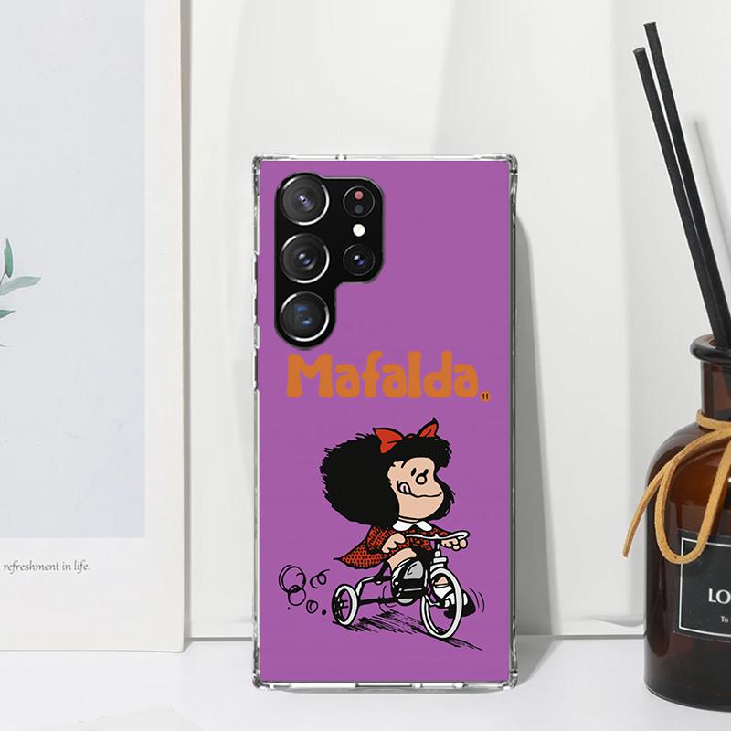 Mafalda Cartoon Phone Case For Samsung Galaxy Note 20 Ultra 10 Plus 9 8 M11 M12 M21 M30S M32 M51 M52 J4 J6 + J8 Art Fundas