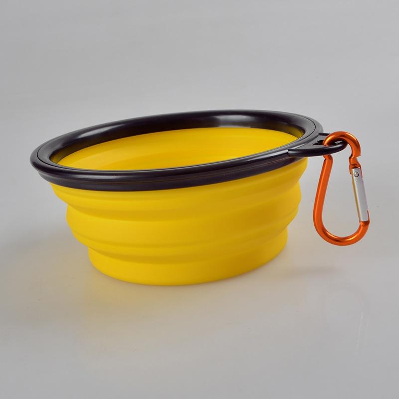 Collapsible Dog Pet Folding Silicone Bowl Outdoor Travel Portable Puppy Food Container Feeder Dish Bowl