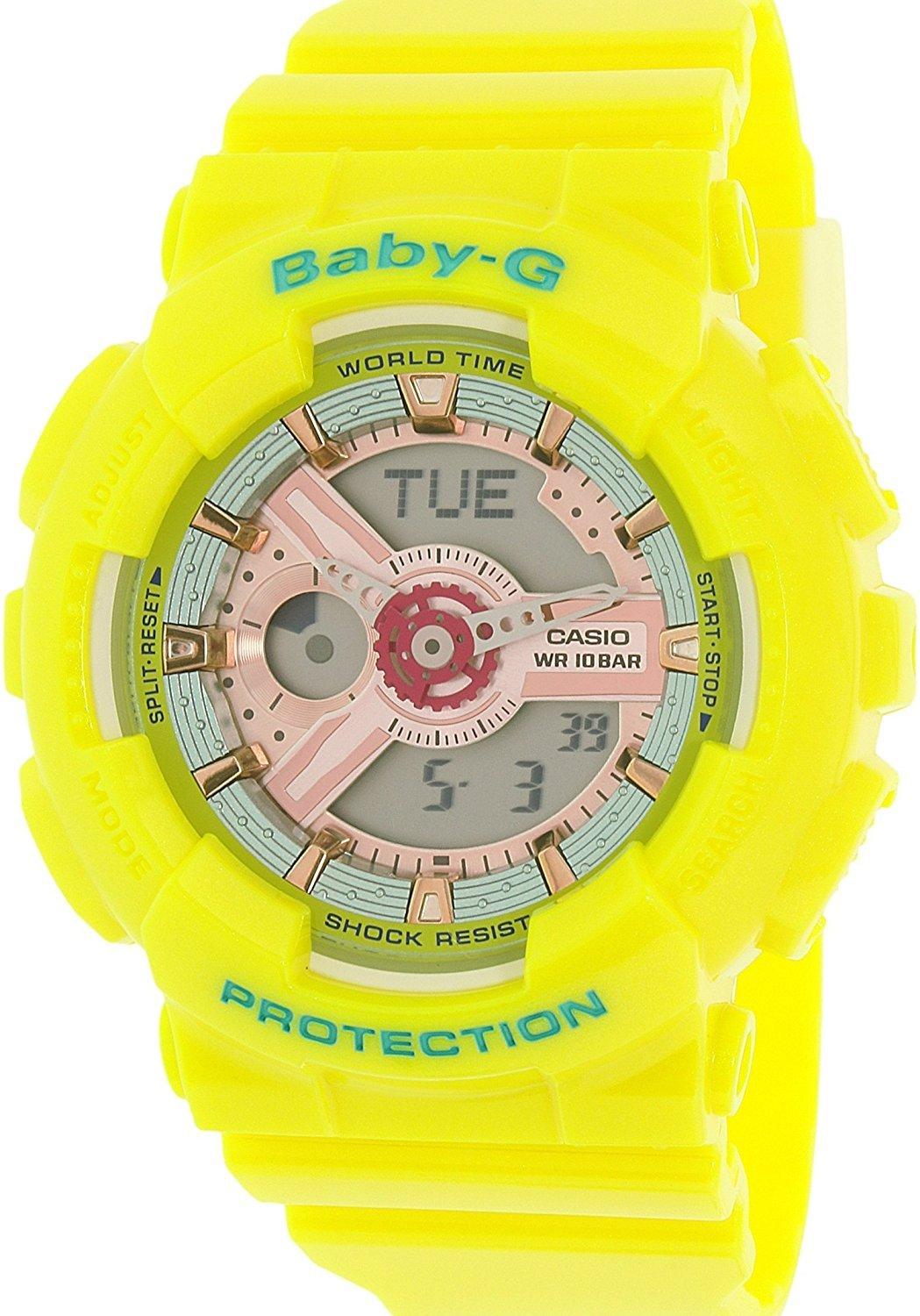 

Casio Часы Baby G женские аналоговые цифровые водонепроницаемые спортивные желтые Baby-G Ana-Digi BA-110CA-9A [Товар]