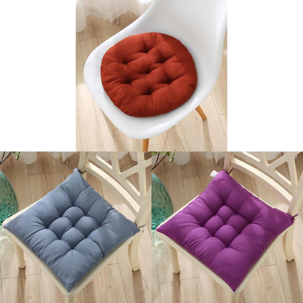 Modern Minimalist Cotton Office Chair Cushion With Ties For Home And Workspace Comfort