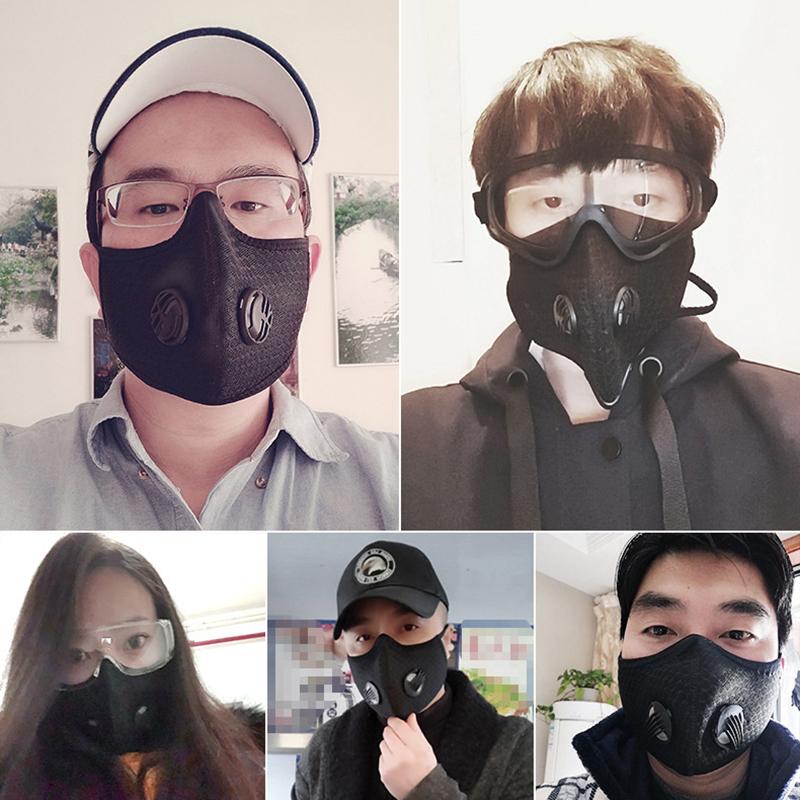 Fahrradmaske Herren und Damen Wind- und Staubdicht Fahrradausrüstung Kalt und Warm Maske Halbes Gesicht Laufen Atmungsaktiv Aktivkohle