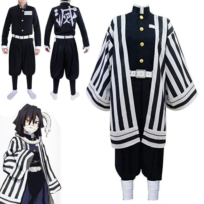 Dämon Kimetsu Slayer No Yaiba Cosplay Iguro Obanai Halloween Erwachsenenanzug Kostüm