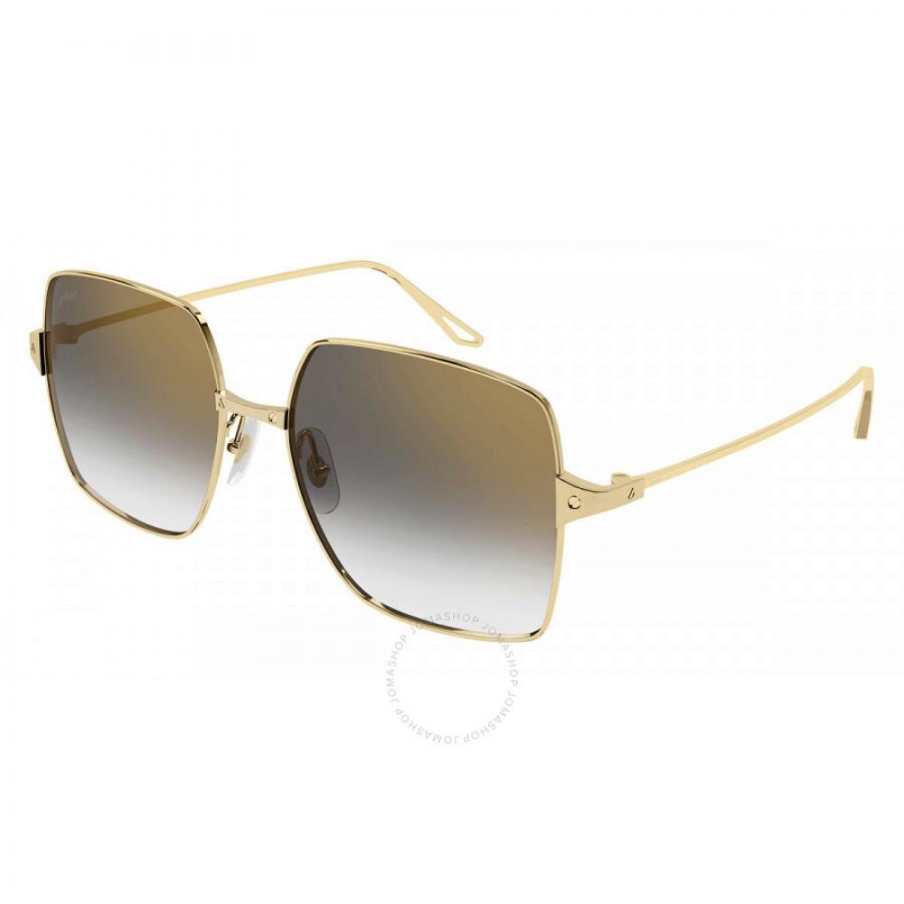 

Cartier Grey Gradient Flash Square Ladies Sunglasses Ct0297s 001 57