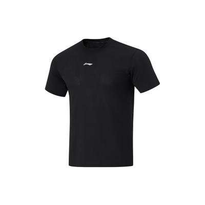 Fitness Series Letter Print Moisture-Wicking Quick-Dry Round Neck Short Sleeve T-Shirt Men Tops Black ATSU425-1