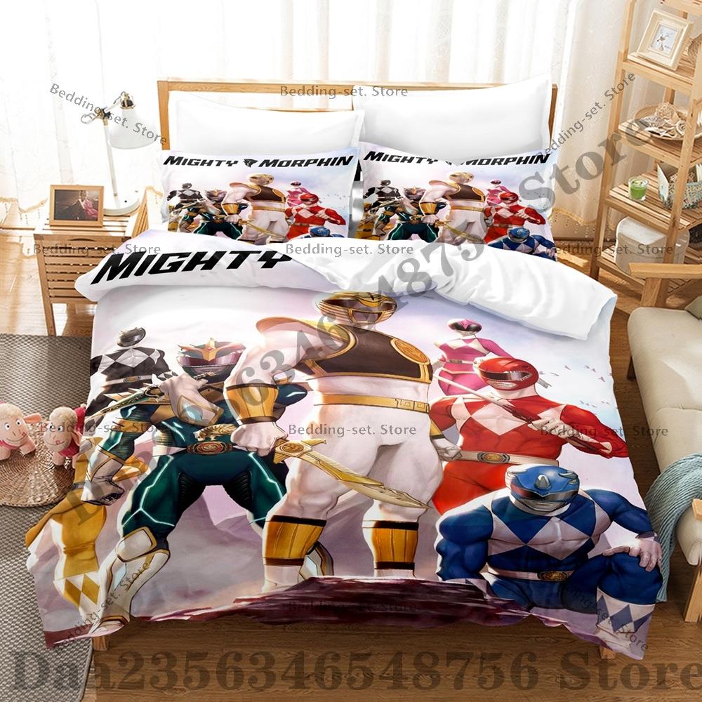 Comforter Personality Mighty Morphin Bedding Set Single Twin Full Queen King Size Bed Set Kids Bedroom s Anime Bed