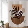Bohemian Style Abstract Modern Floral Rose Face Shower Curtain 180X 180Cm Waterproof Shower Curtain With 12 Hooks