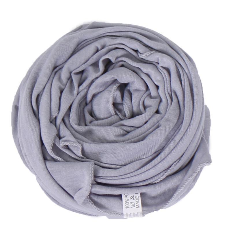 Solid Color Mercerized Cotton Women's Scarf - Spring/Summer, High-Quality, Elastic, Breathable, Indian-Style, Sweat-Wicking, BS82