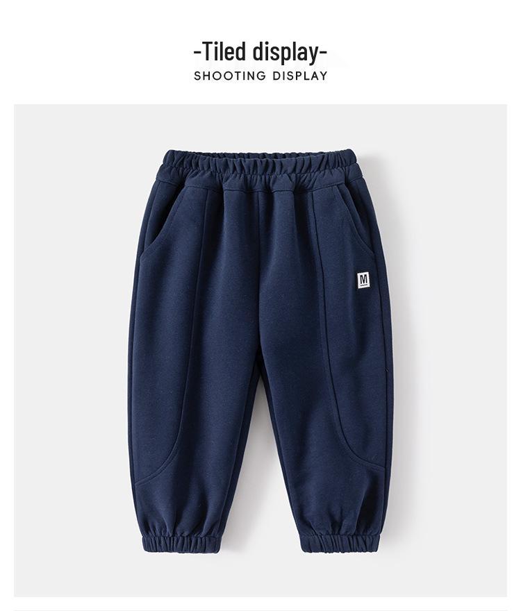 Boys' Street Style Sweatpants - Autumn 2025 Collection for Kids, Spring Outfit, Long Sporty Trousers for Children