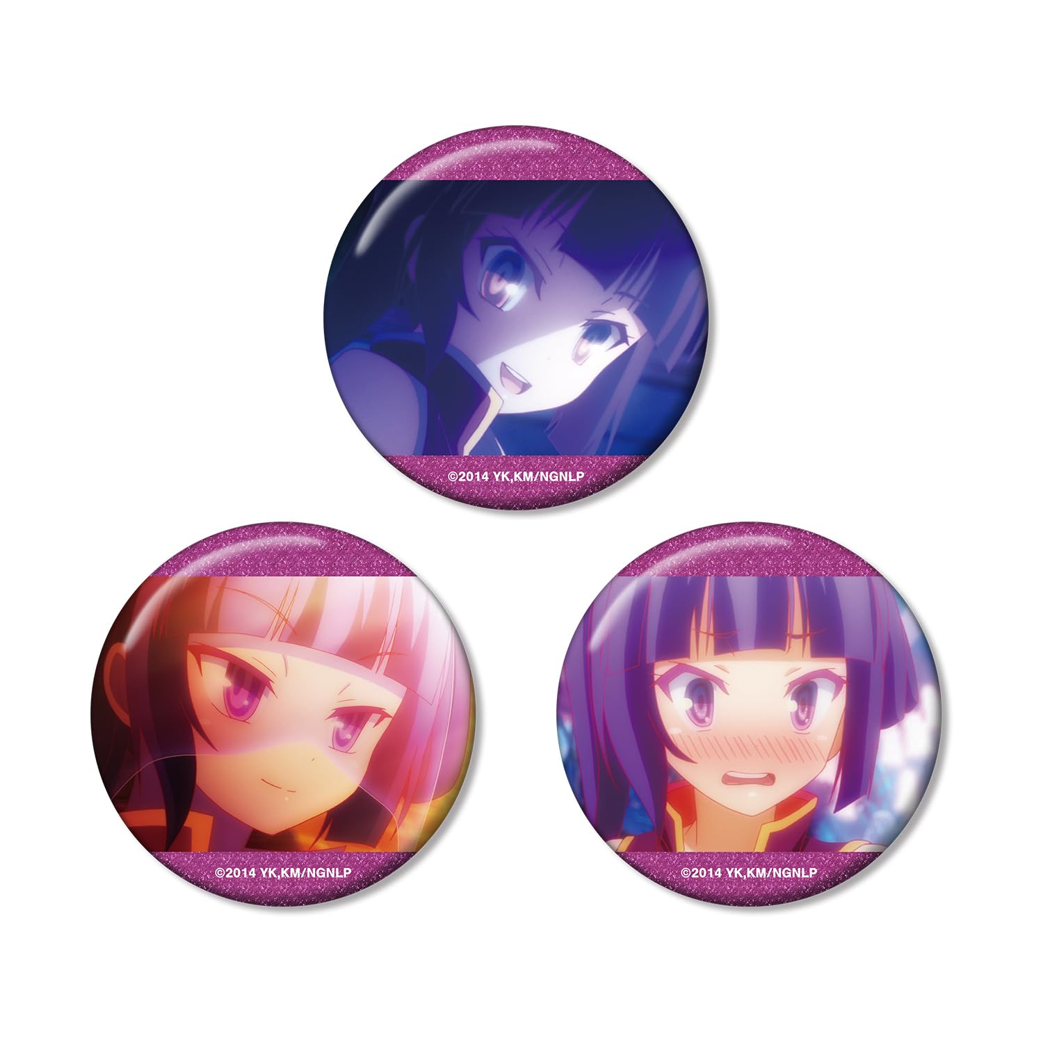 Нет игры - нет жизни Курами Целл Набор блестящих значков-банок из 3 штук