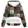 Women's Fashion Casual Long Sleeve Christmas Printed Hooded Sweatshirt