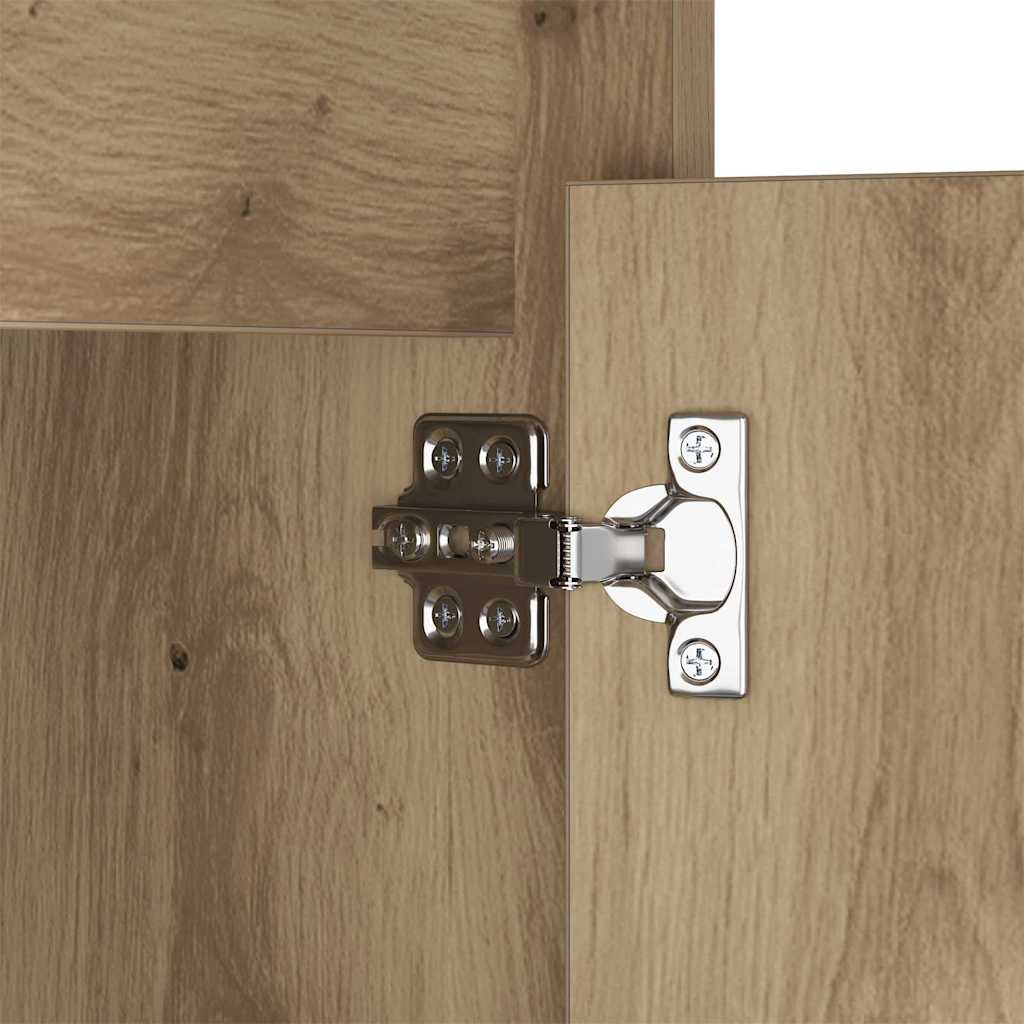 LED Nightstand Artisan Oak 38 x 34 x 61 cm Particleboard