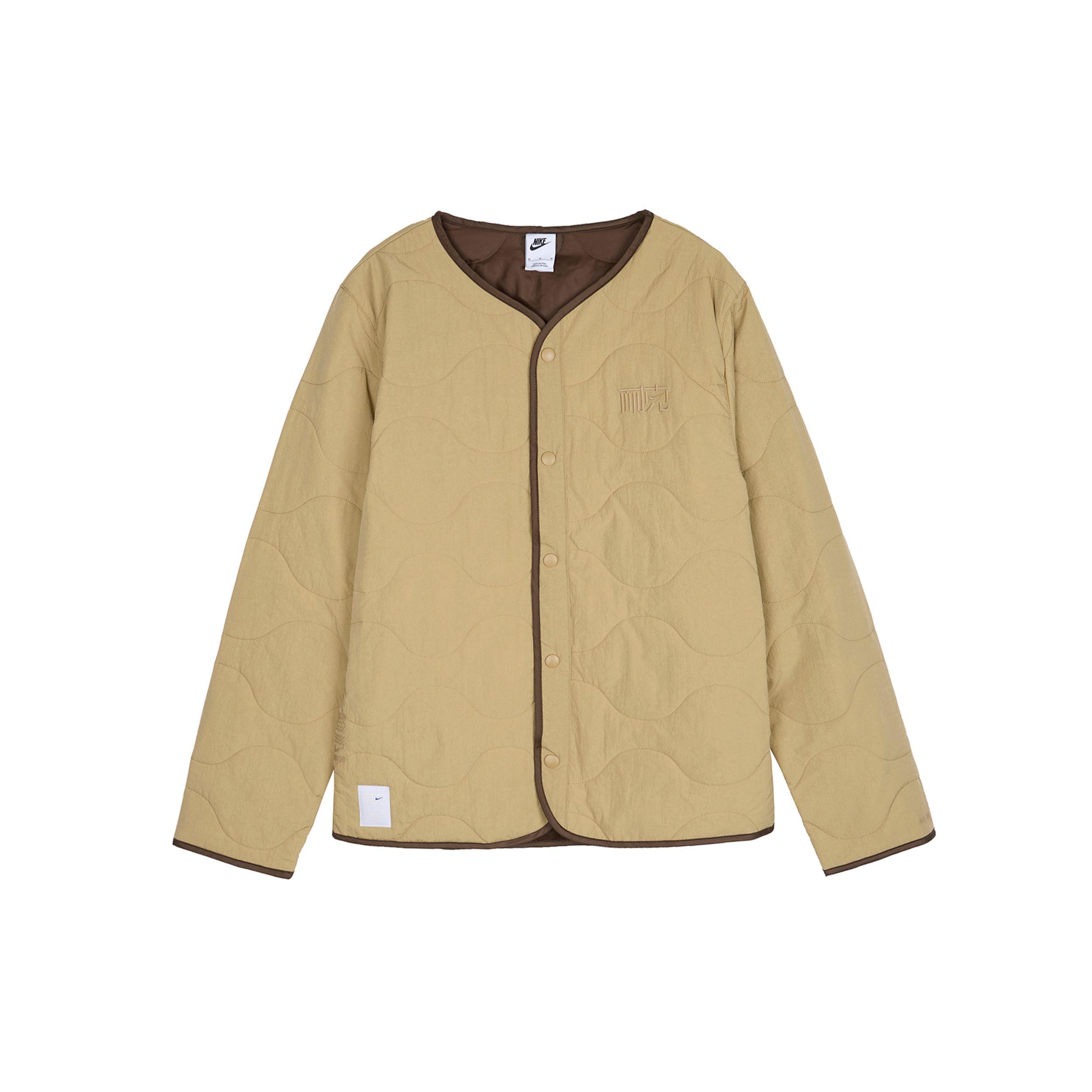 

Nike Спортивная куртка с вышитым логотипом, однотонная, с круглым вырезом, мужская куртка цвета абрикос-чай DZ5223-297 XXL