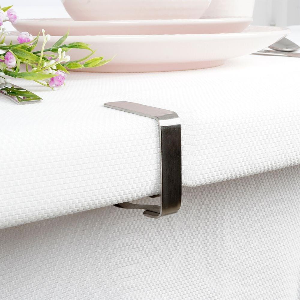 4x Steel Metal Clips Holder Clamp for Tablecloth, Oilcloth, Table Top