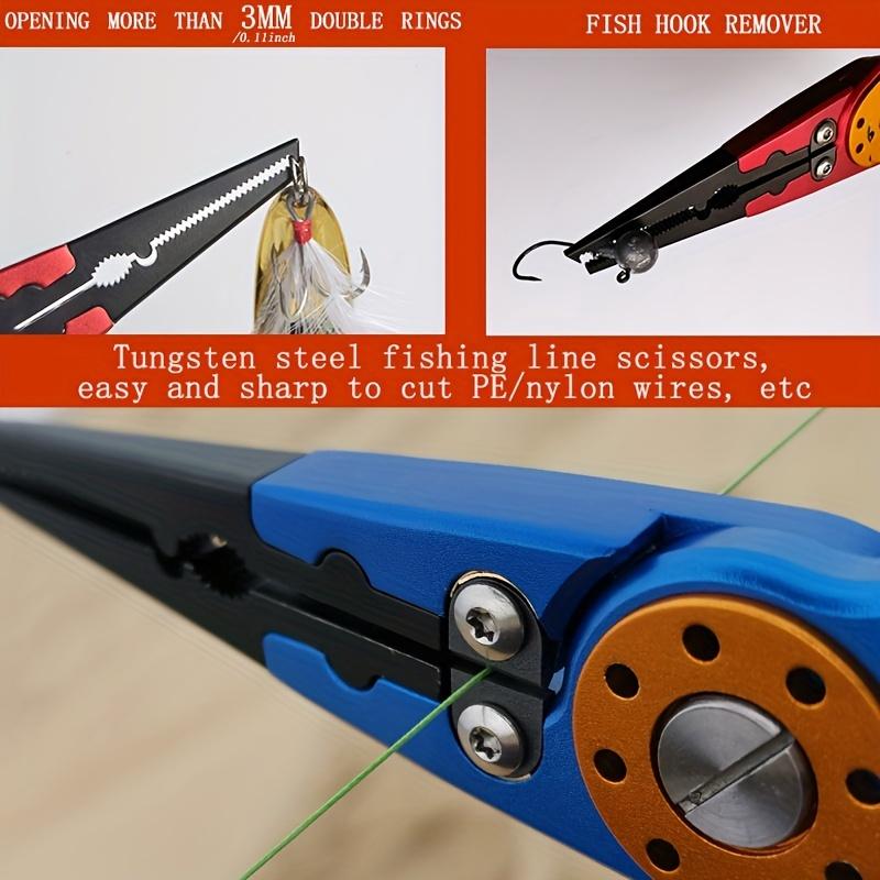 Multifunctional Fishing Pliers Aluminum Alloy Fishing Scissors Line Cutting Machine Fish Control Tool Portable Easy Storage Pliers Sleeve