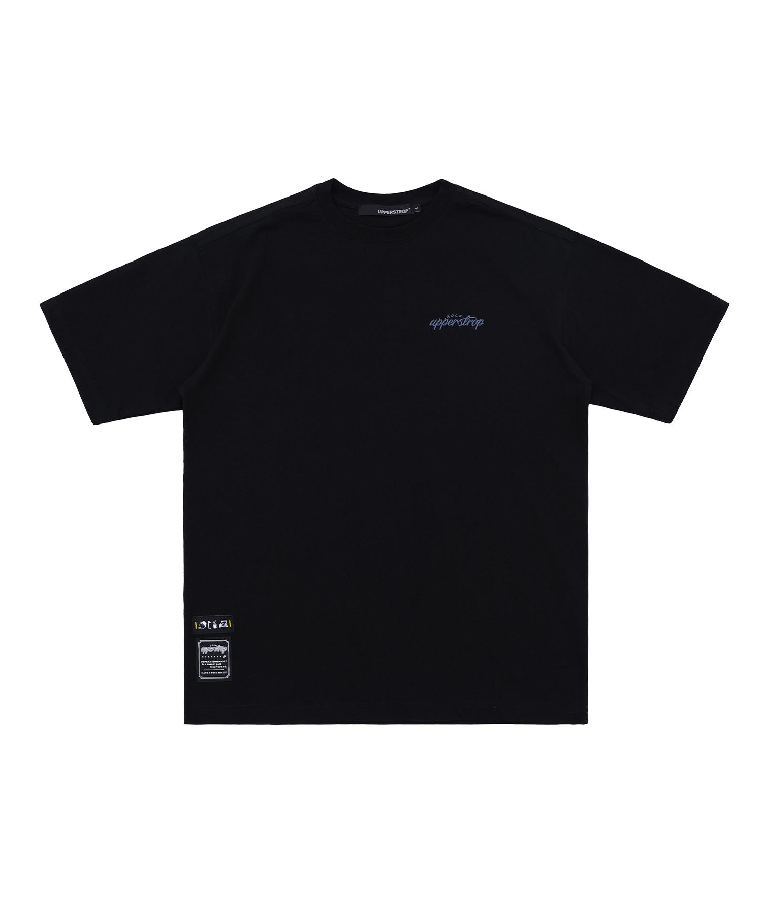Upper Strop [Up3058] Upst Golf Rounded Comma Short Sleeve T-Shirt Black L