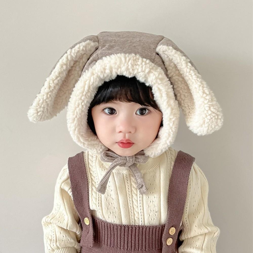 Winter Rabbit Ear Hat Cute Ear Protection Hat Soft Baby Beanie Cap Boys Girls