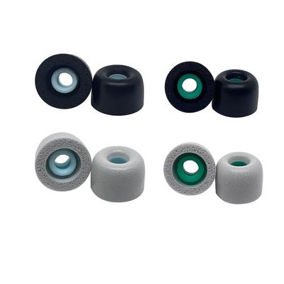 4 Paires d'Embouts d'Oreille de Rechange en Mousse à Mémoire de Forme pour Sony WF-1000XM4 Gris & Noir
