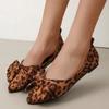 Women Flats Leopard Shoes New Butterfly-knot Soft Sole Loafers Large Size Comfortable Outdoor Sneakers Women Zapatos De Mujer