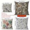 2D Floral 3D-Like Patterned Cushion Covers Pattern Cushion Cover Suitable For Sofa Bedroom Car Pillow Cover