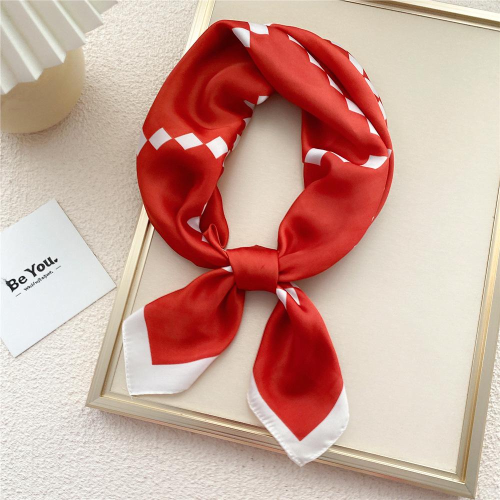 Decorație de modă Esarfă Bentita de păr Cravată Păr 70 Eșarfă pătrată mică Eșarfă de mătase Primăvară și toamnă femei Versatil Eșarfă mică Eșarfă profesională