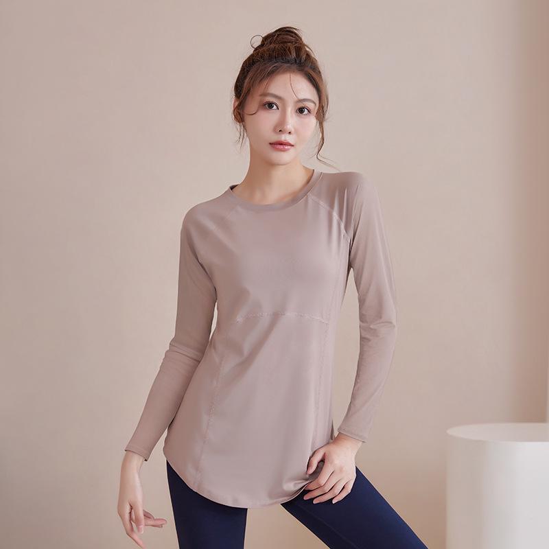 

Топ с длинным рукавом быстросохнущий большого размера - Женская одежда для похудения, фитнеса и йоги на осень/зиму 4XL