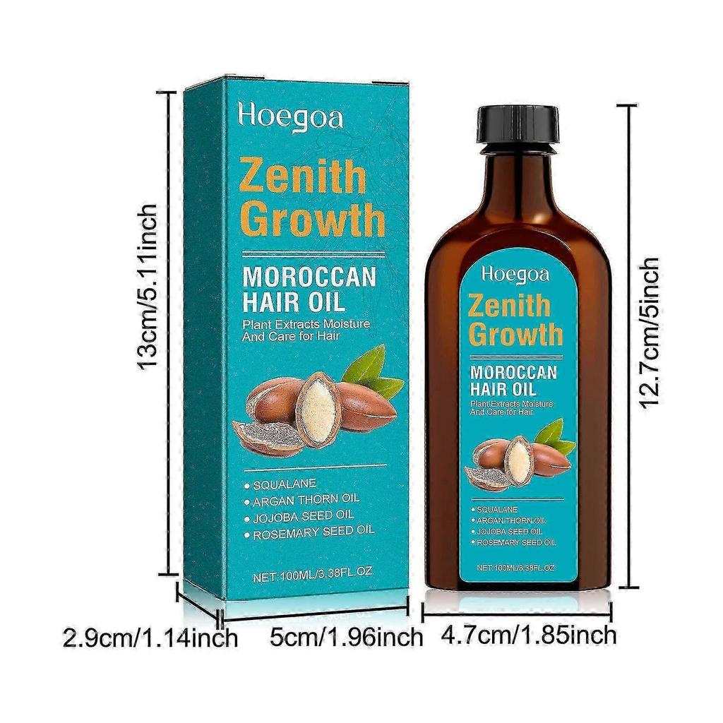 3x Moroccan Hair Oil ZenithGrowth Moroccan Hair Oil 100ml 2025