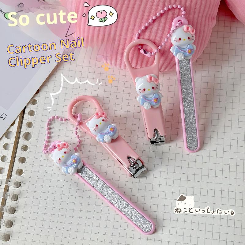 Sanrio Cute Hello Kitty Nail Clipper Outdoor Home Convenient Manicure Nail Clipper Student Office Girl Heart Nail Clipper Kawaii