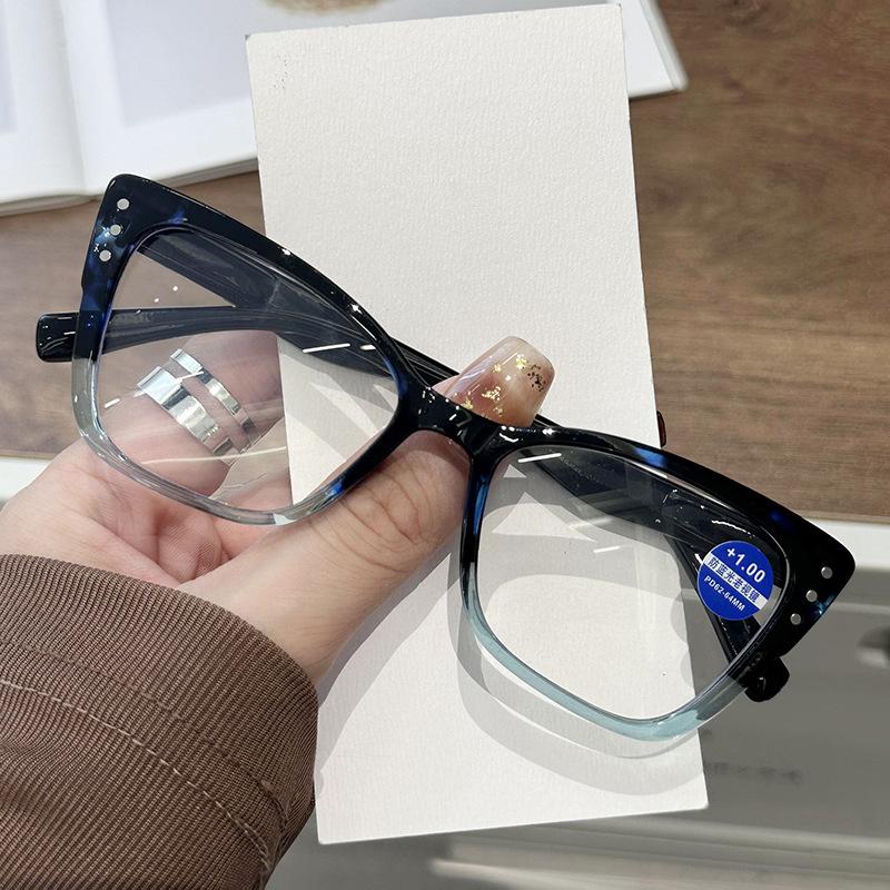 New Trendy Cat Eye Reading Glasses Women Men's Presbyopia Hyperopia Eyeglasses Retro Anti Blue Light Far Sight Eyewear +1.0+1.5