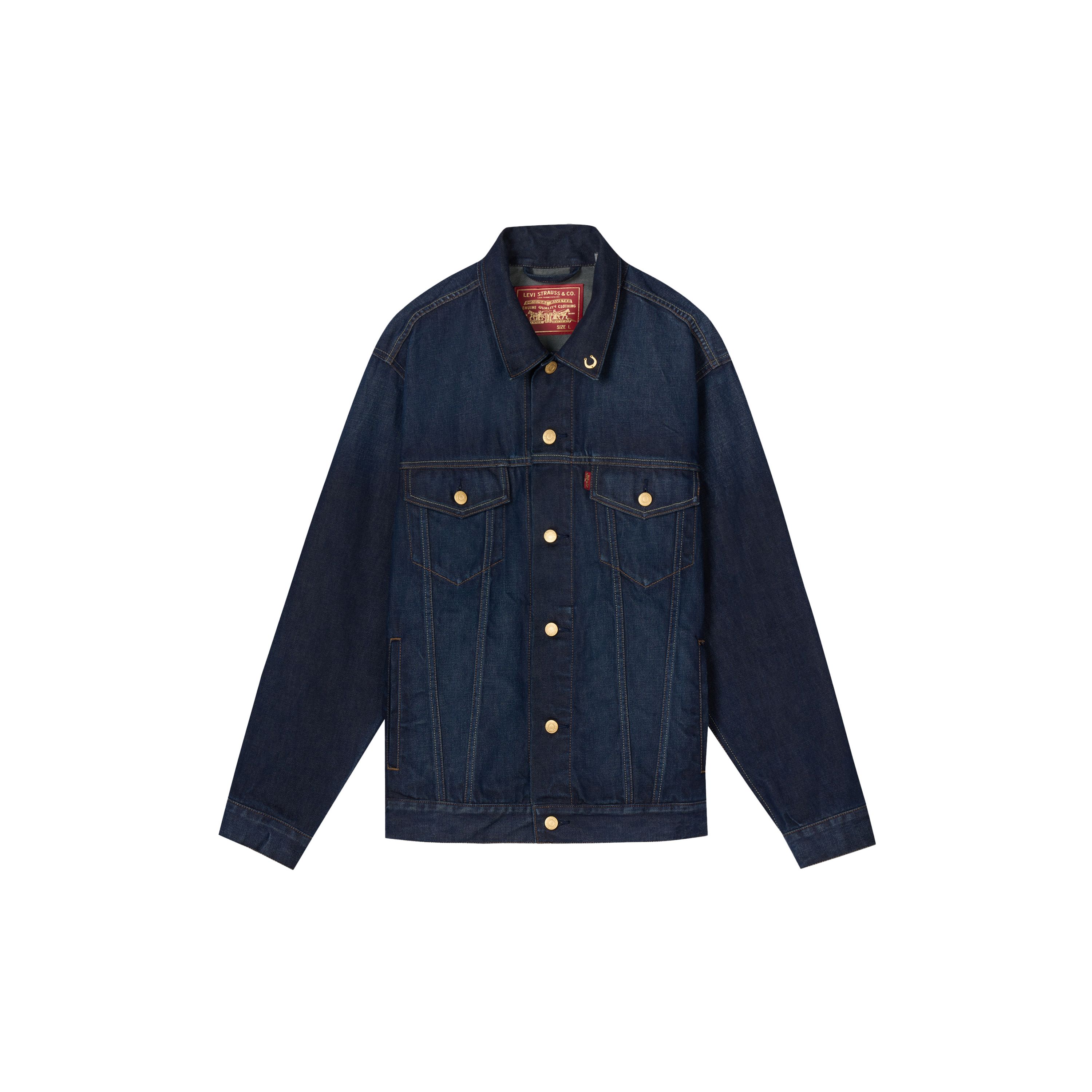 Levis Год Лошади Ограниченная Серия Свободный Модный Винтажный Повседневный Классический Стиль Рабочая одежда Джинсовая куртка Унисекс куртки 006P9-0000 L