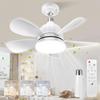Socket Fan Light with Remote: 18'' Small Ceiling Fans with Lights, 2000 Lumens Dimmable Led Bulb, 3 Colors 3000K-6500K, Easy Install Screw in E26