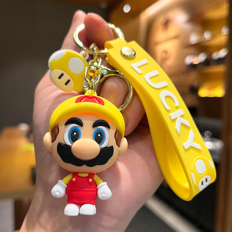 Super Mario Mario Keychain Small Gift Car Keychain Figurine Soft Rubber Creative Personalized Gifts Y2k Fashion Toys Anime Frind