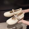 2025 new summer skirt evening shoes shallow mouth Lolita small leather shoes French low heel Mary Jane single shoes women