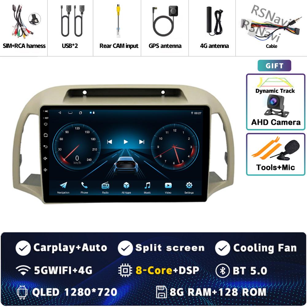 Android 14 Carplay Car Radio For Nissan March Micra K12 2002 2003 - 2010 Multimedia Video Player Navigation GPS Stereo 2Din DVD