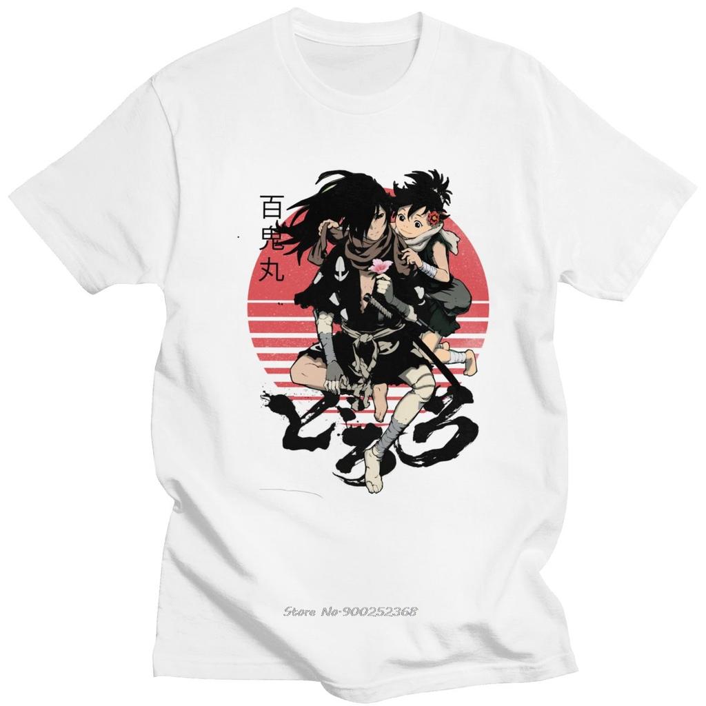 Vintage Anime Dororo Tričko Pánské Měkká Bavlna Úžasné Mnaga Tričko Krátký Rukáv Hyakkimaru Samurajské Tričko Topy Harajuku