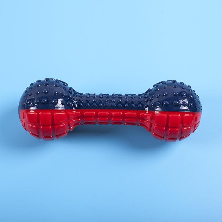 Hot Selling Pet Blocking Barbell Toys Dogs Chewing Bite Resistant Training Interactive Toys for Dogs (Blue,19*7cm) синий