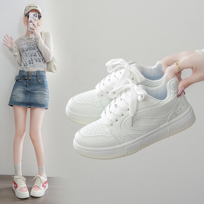 2025 Little White Shoes Women's Summer New Korean Version Ins Female Students Leisure Sports Versatile Board Shoes Street Shot M130