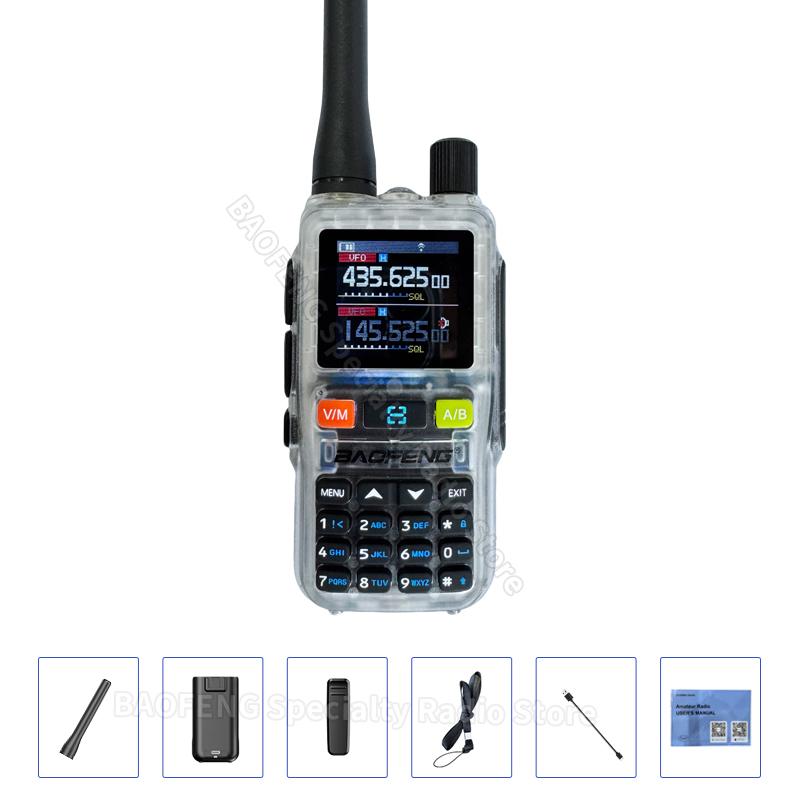 Baofeng UV-5R Mini Walkie Talkie Bluetooth Programming Frequency Dual PTT Type-C Multi Band Long Range AM FM 999CH Ham Radio