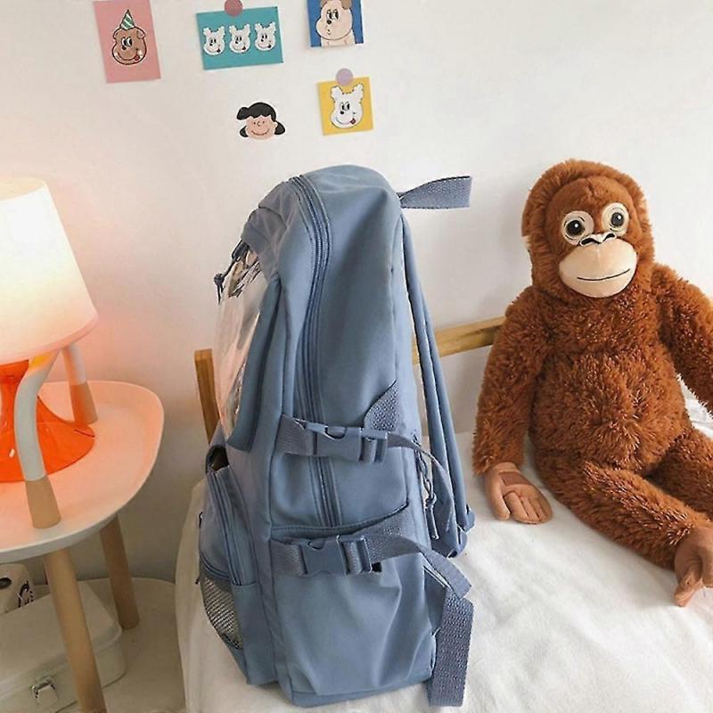 Cartoon teenage student transparent backpack high school student school bag-MXBC