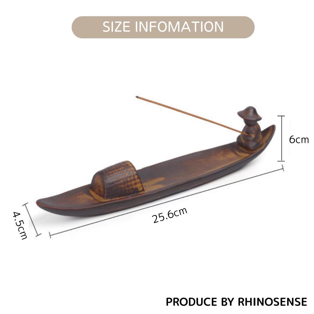 RHINOSENSE Incense Holder, Stylish Incense Burner for Buddhist Altars, Incense Holder, Incense Holder, Incense Rest, Ideal for Fishermen, Boaters,
