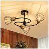 Ceiling Light - NETTLIFE - Nettlife - 3x E14 - Black Metal - Vintage Industrial