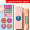 Personalized Name Labels - Retro Art Custom Stickers Classic Fashionable Look For Beverage Containers And Office Accessories