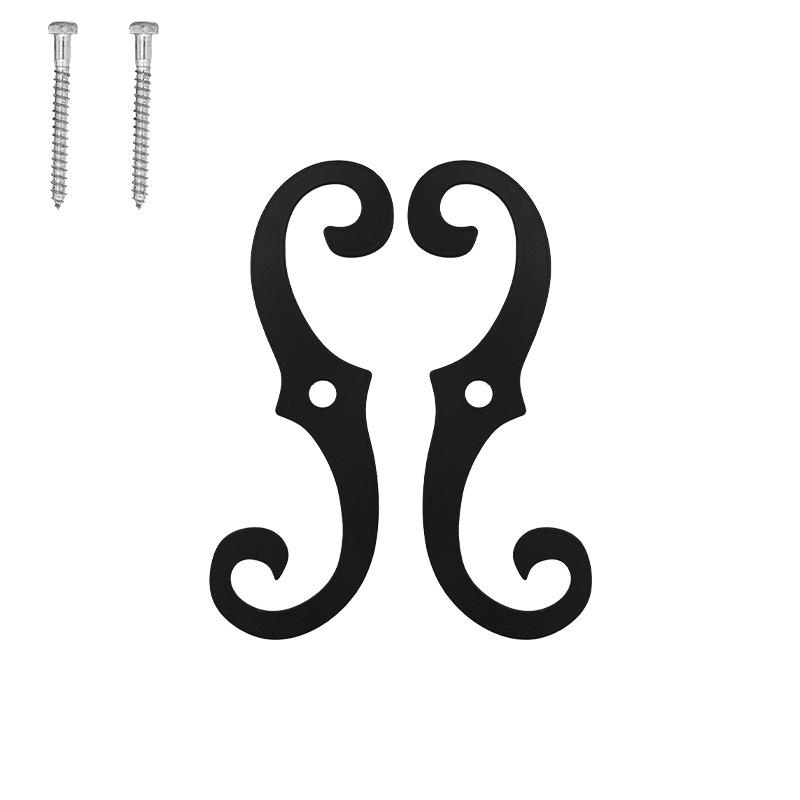 2Pcs Cast Iron Shutter Fasteners Simple Style Hardware Installation Sturdy and Durable Safe Material Portable Compact